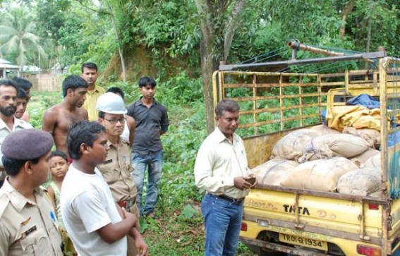 1100 kg rice recovered  